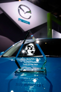 2013 Earth, Wind & Power Truck of the Year Trophy presented to Mazda CX-5
